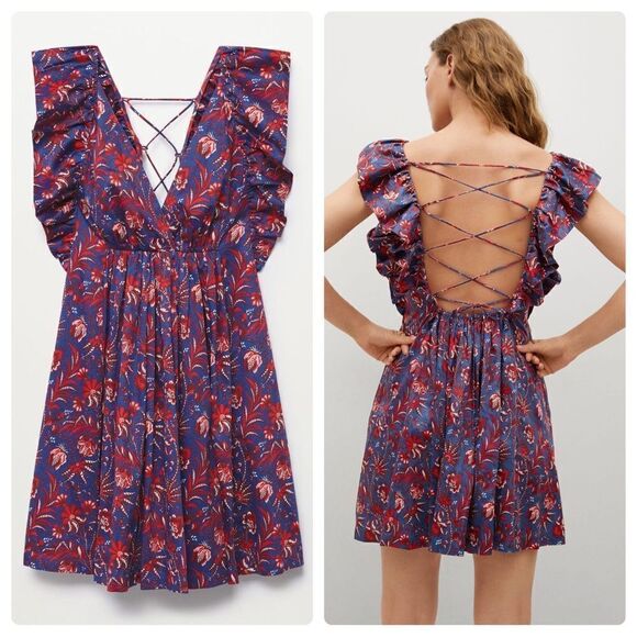 Mango x Chufy Cotton Open Back Dress - Picture 1 of 5